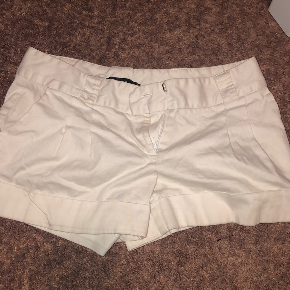 White formal shorts